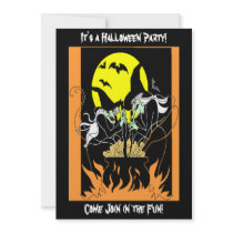 Halloween Witches Cauldron Personalized Invites