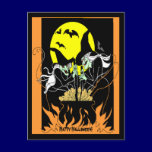 Halloween Witches Cauldron postcards