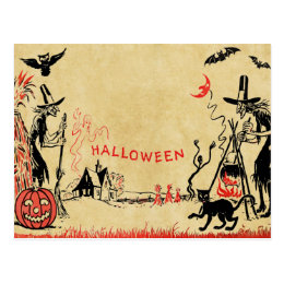 Halloween Witches Postcard