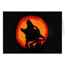 Halloween Wolf Howling cards