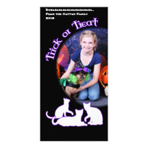 Halloween - YorkiePekeX - Clara Customized Photo Card