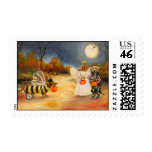 Halloweenies Dachshund Dogs in Halloween Costumes Postage Stamp