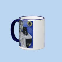 Hallow's Eve Witch Cat Mug mugs