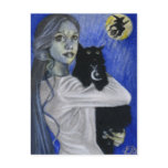 Hallow's Eve Witch Cat Postcard