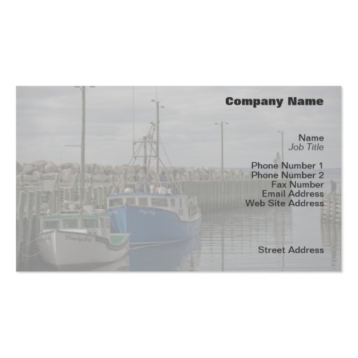 Hall's Harbour Boats Profile Card Business Card (front side)