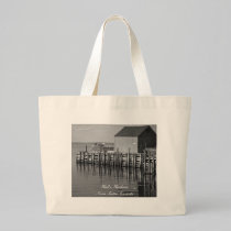 Hall's Harbour Wharf (B&W) Bag bags