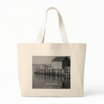 Hall's Harbour Wharf (B&W) Bag