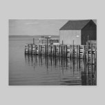 Hall's Harbour Wharf (B&W) Postcard