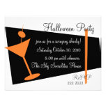 Hallween Martini Time Custom Invitation
