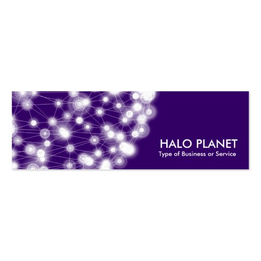 Halo Planet - Deep Purple Business Cards