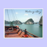 halong bay boat postcards