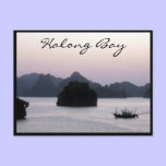 halong bay silhouette postcards