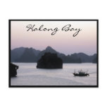 halong bay silhouette post card