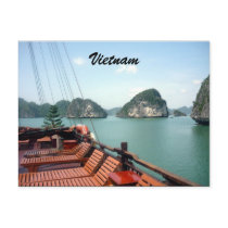 halong boat postcards