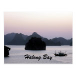 halong silhouette post card