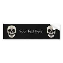 Haltone Skull: Vector Artwork: Bumper Stickers