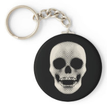 Haltone Skull: Vector Artwork: Keychains