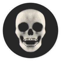 Haltone Skull: Vector Artwork: Stickers