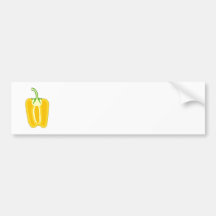 Halved Yellow Bell Pepper. Bumper Sticker