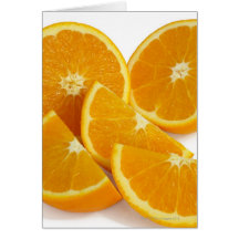 Halves and quarters of ripe, juicy, sweet card