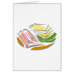 ham & cheese tray greeting cards