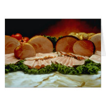 Ham, from the haunch of a pig or boar greeting card