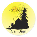 Ham Radio Field Day Operator Silhouette Stickers stickers