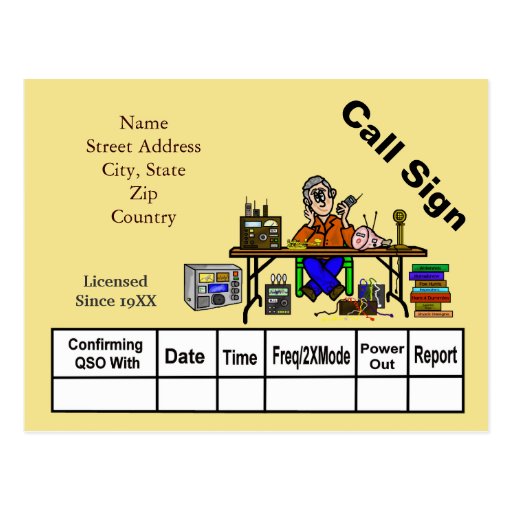 Ham Radio Hamfest Seller QSL Card Customize It! | Zazzle