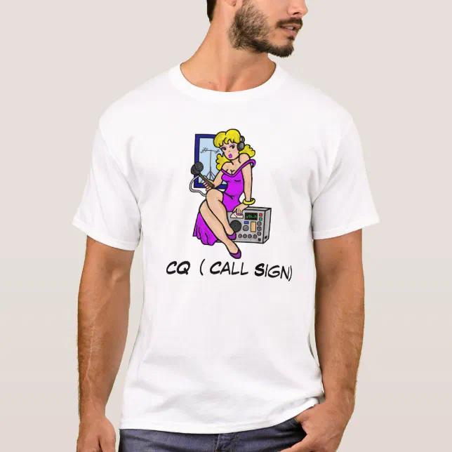 Ham Radio Pin Up Girl Blonde Tshirt Customize It Zazzle