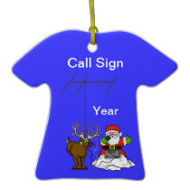 Ham Radio Tshirt Christmas Ornament