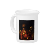 Haman in disgrace by Rembrandt Drink Pitchers