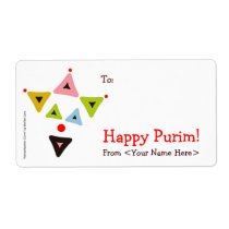 "Hamantaschen Clown" Mishloach Manot Labels labels