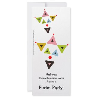 Hamantaschen Clowns Purim Party Invitation invitation