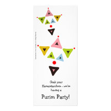 Hamantaschen Clowns Purim Party Invitation