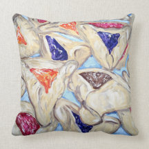 hamantaschen original art pillow