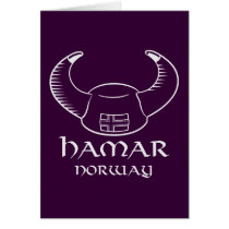 Hamar Norway Viking Hat cards by NorwayGifts Hamar Norway Viking Hat cards