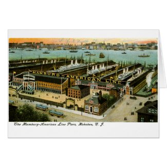 Hamburg-American Line, Hoboken, New Jersey card