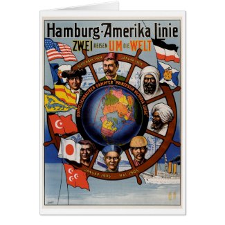 Hamburg Amerika Line Poster card