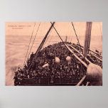 Hamburg Amerika Linie, Auswanderer Emigrants 1910 Poster
