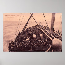 Hamburg Amerika Linie, Auswanderer Emigrants 1910 Poster