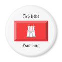Hamburg Flag Gem magnets by Vexillophile Hamburg Flag Gem magnets