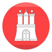 Hamburg Flag Gem Stickers