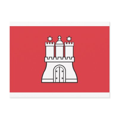 Hamburg Flag Post Card by teyes143