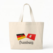 Hamburg, Germany Flag Tiles Tote Bags