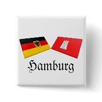 Hamburg, Germany Flag Tiles buttons