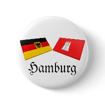 Hamburg, Germany Flag Tiles buttons