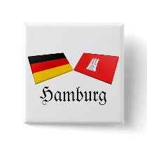 Hamburg, Germany Flag Tiles buttons