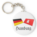 Hamburg, Germany Flag Tiles Keychain
