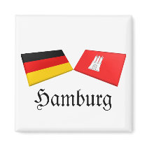 Hamburg, Germany Flag Tiles magnets