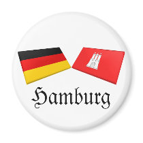 Hamburg, Germany Flag Tiles magnets